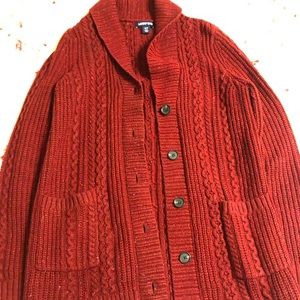 Maroon Knit Cardigan